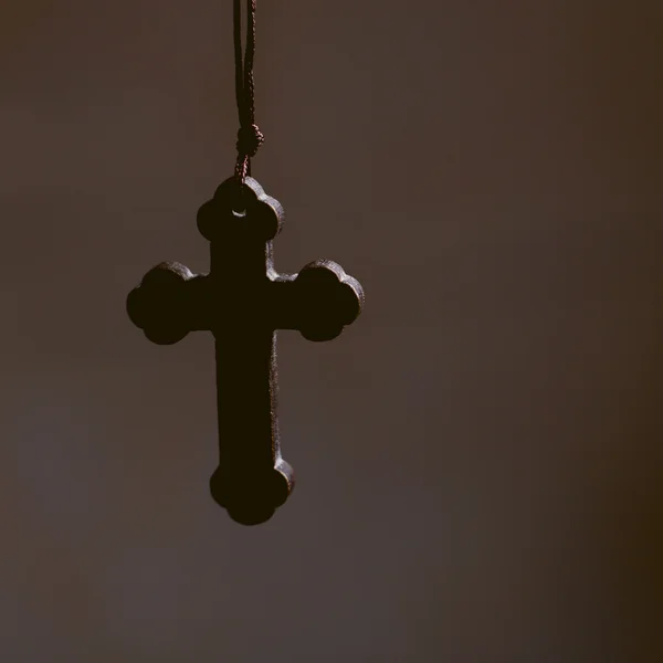 Croce con sfondo scuro — Foto Stock