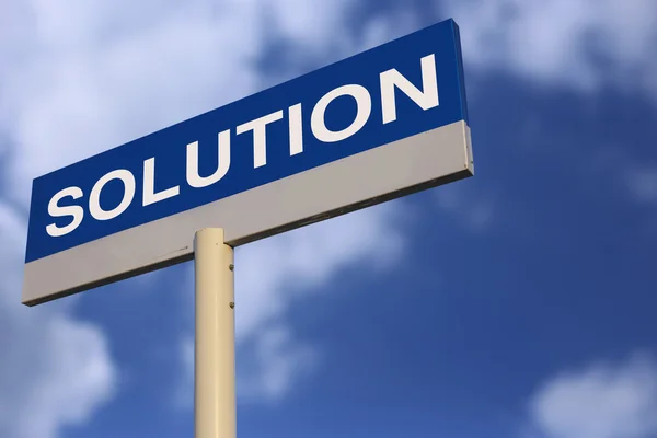 Solution Road Sign — Stock Photo, Image