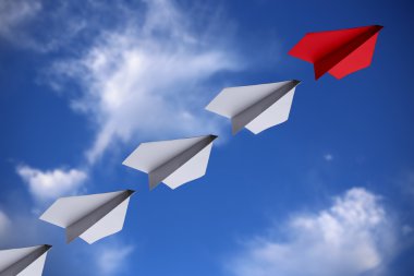 Liderlik kavramı kağıt uçaklar