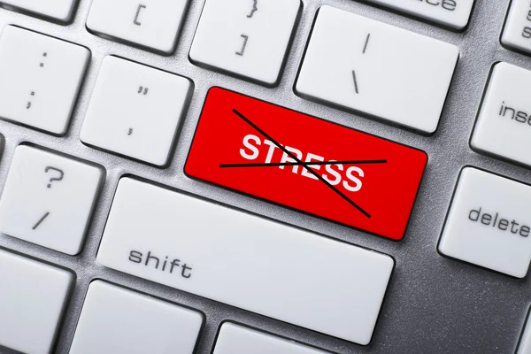 Stres düğme üstünde klavye — Stok fotoğraf