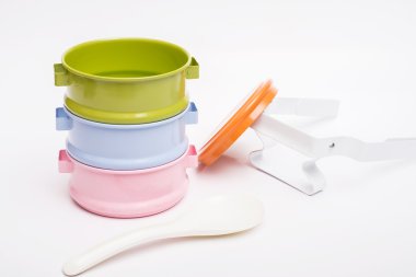 renkli retro gıda taşıyıcı