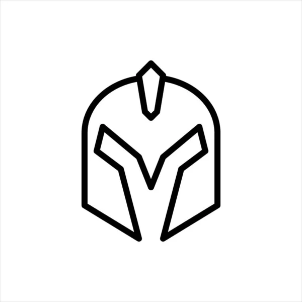 Мол Черная Тонкая Линия Символизирует Рыцарский Шлем Редактируемый Вектор Хода — стоковый вектор