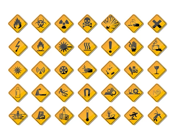 Signes et symboles d'avertissement — Image vectorielle