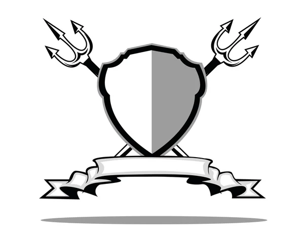 Odznaka Trident i Tarcza — Wektor stockowy