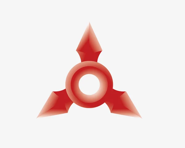 Logotipo shuriken — Vetor de Stock