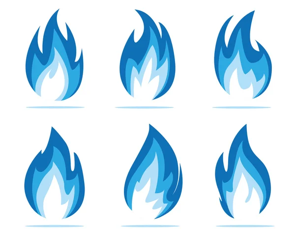 Énergie de flamme bleue — Image vectorielle