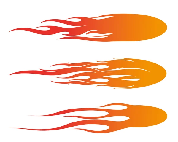 Flammes illustration design — Image vectorielle