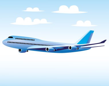 gökyüzü üzerinde büyük uçak