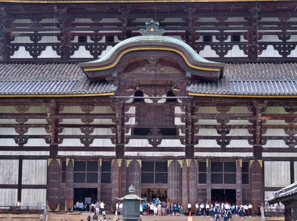 Το μπροστινό μέρος της μεγάλης Buddha Hall στο Todai-ji ναό. — Φωτογραφία Αρχείου