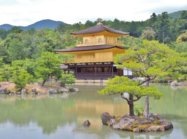 Altın köşk Kinkaku-ji Tapınağı, Kyoto, Japonya.