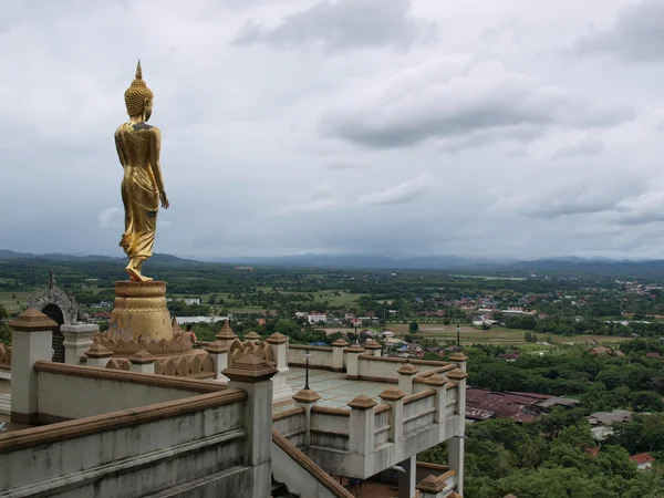 Buddha socha stojí na hoře — Stock fotografie