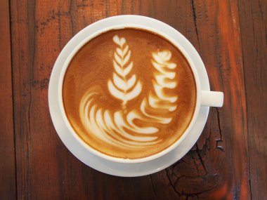 Latte sanat kahve Rosetta