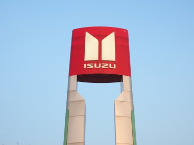 Isuzu Motors automobile dealership sign clipart
