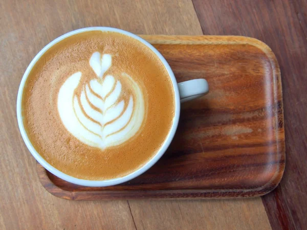 Coffee with latte art — Stock Photo, Image