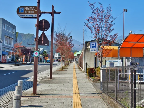 City street in Nikko — Stock Photo, Image