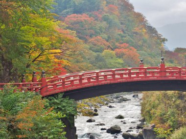 Nikko, Tochigi, Japonya 'daki Shinkyo Köprüsü.