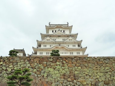Himeji Kalesi Himeji, Hyōgo Prefecture, Japonya bulunan taş duvar.