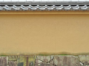 Japon tarzı antik duvar görünümünü.