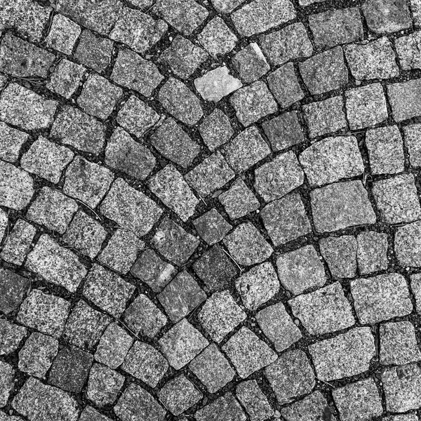 Kare görüntü kaldırım siyah beyaz Granit blokları