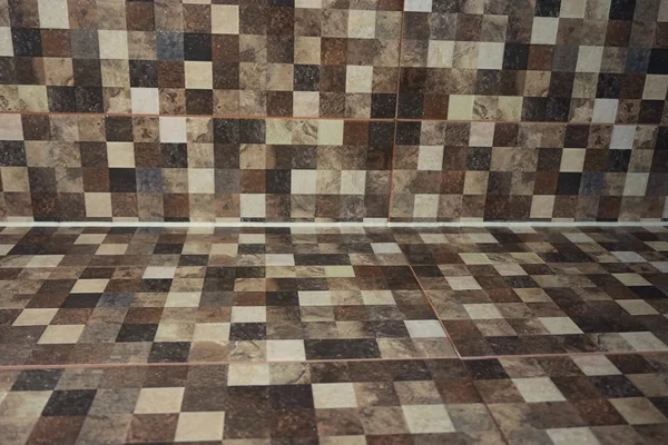 Abstrakt brun mosaik block — Stockfoto