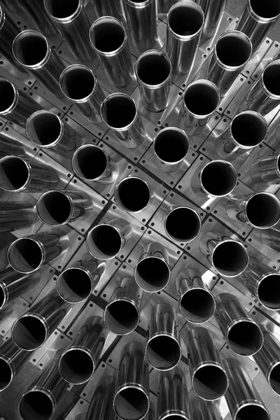stack of round metal tube