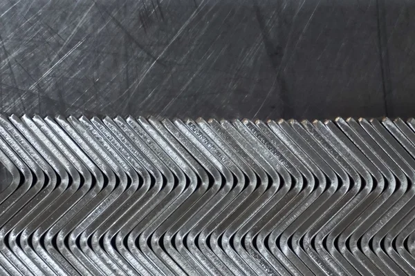 Угол алюминиевой трубки — стоковое фото