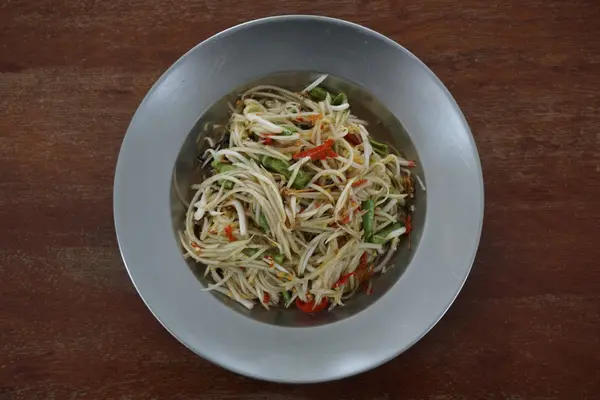 Salad pepaya pedas Thailand — Stok Foto