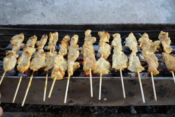 Grillad fläskkött satay — Stockfoto