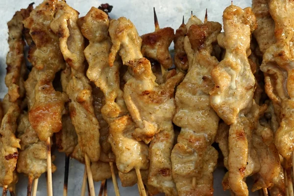 Ψημένο στη σχάρα χοιρινό κρέας satay — Φωτογραφία Αρχείου