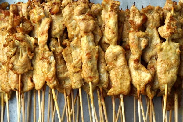 Ψημένο στη σχάρα χοιρινό κρέας satay — Φωτογραφία Αρχείου