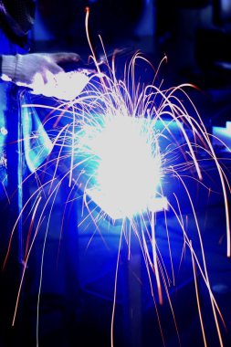 Blurly hareket 1 işleminde Kaynak kıvılcım