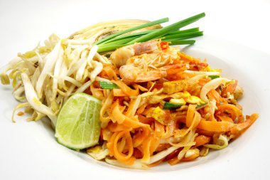 Kızarmış pirinç noodle ile karides 002 karıştırın