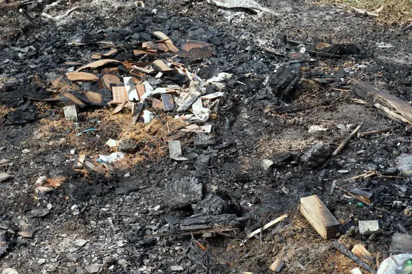 Garbage after burned — Stock Photo, Image