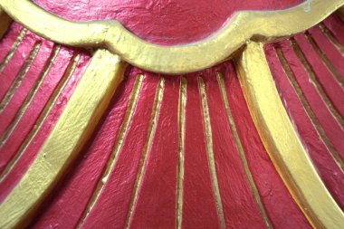 soyut kırmızı ve gloden sanat sıva