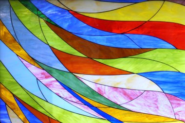 soyut renkli cam şekil