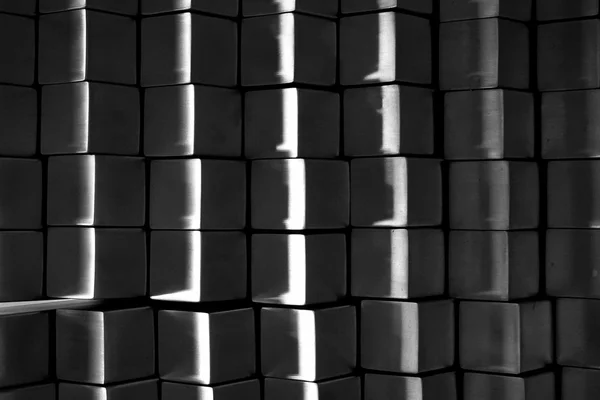 Bloco de metal preto e branco — Fotografia de Stock
