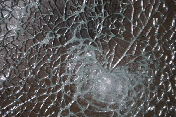 Abstract crack of tempered glass — Stock Photo, Image