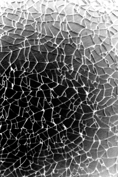 Black and white crack of tempered glass — Stock Photo, Image