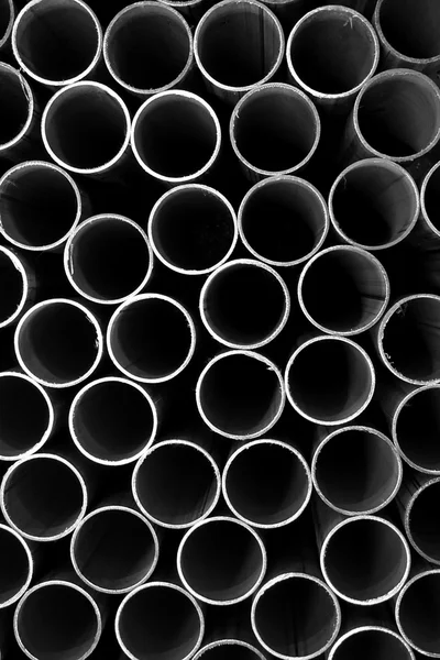 Pilha de tubo de metal redondo — Fotografia de Stock