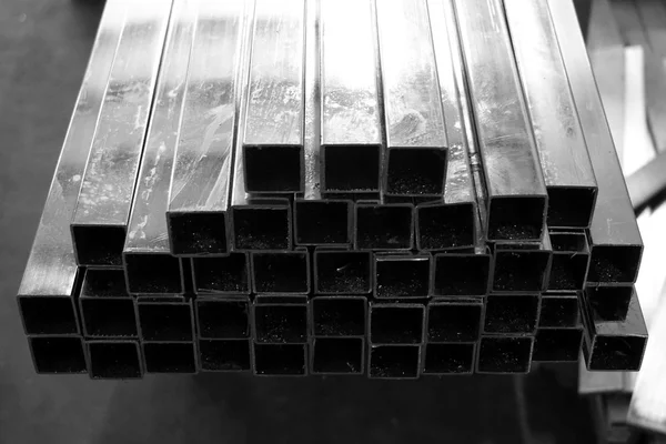 Square metal tube — Stock Photo, Image