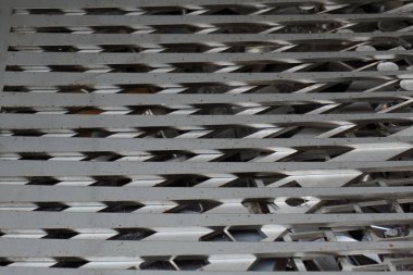 Lazer kesim sonra soyut metal şekil