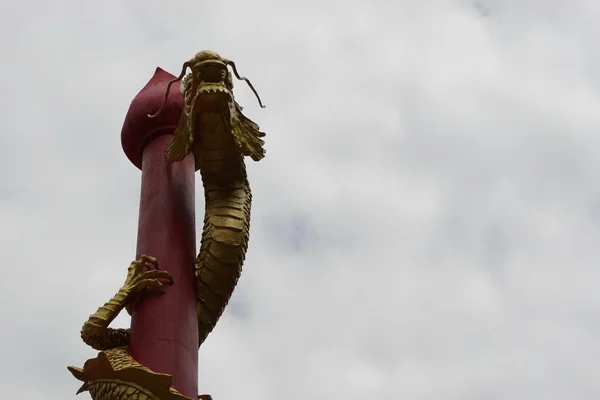 Golden dragon statue — Stock Photo, Image