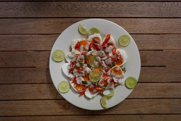 Salted eggs salad — Stock Photo, Image