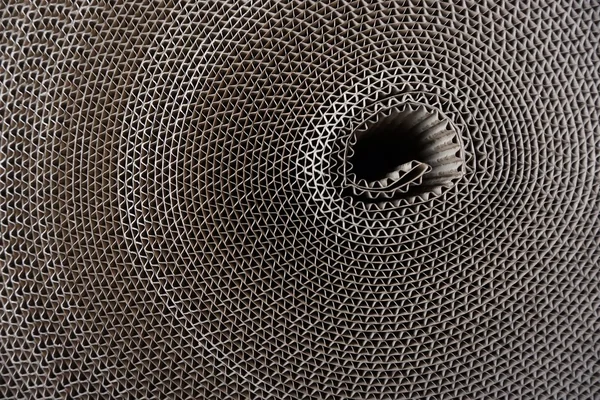 Rouleau abstrait de carton ondulé — Photo