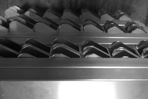 Abstracte stapel van aluminium buis — Stockfoto