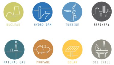 Modern ince simgeler - enerji kaynakları