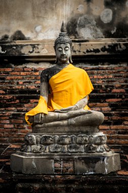 Antik Buda, wat-yaichaimongkol ayutthaya, Tayland at