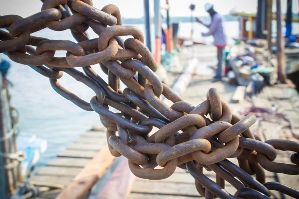 Old vintage rusty chain — Stock Photo, Image