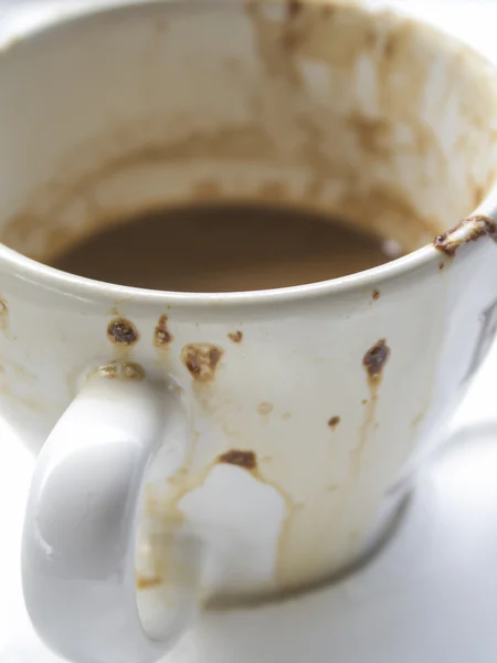 Грязная чашка кофе — стоковое фото