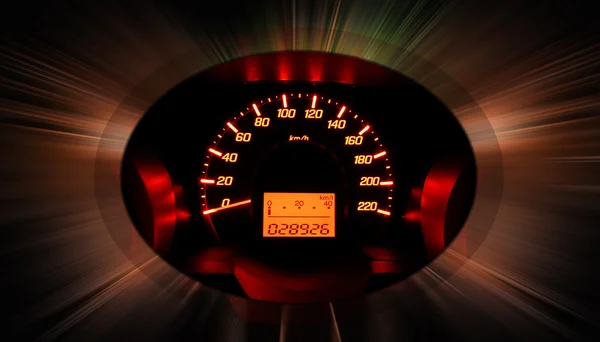 Glow car dashboard — Stock Photo, Image